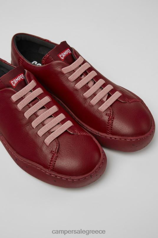 ExclusivePeu Touring Burgundy Leather Sneakers For Women Camper V20TF159 Burgundy