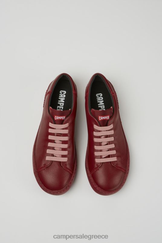 ExclusivePeu Touring Burgundy Leather Sneakers For Women Camper V20TF159 Burgundy