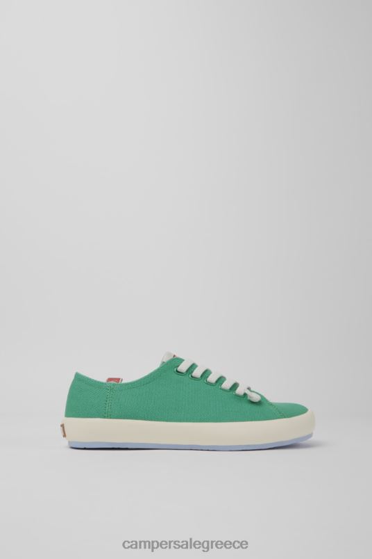 Peu Rambla Green Recycled Cotton Sneakers For Women New Arrivals Camper V20TF156 Green