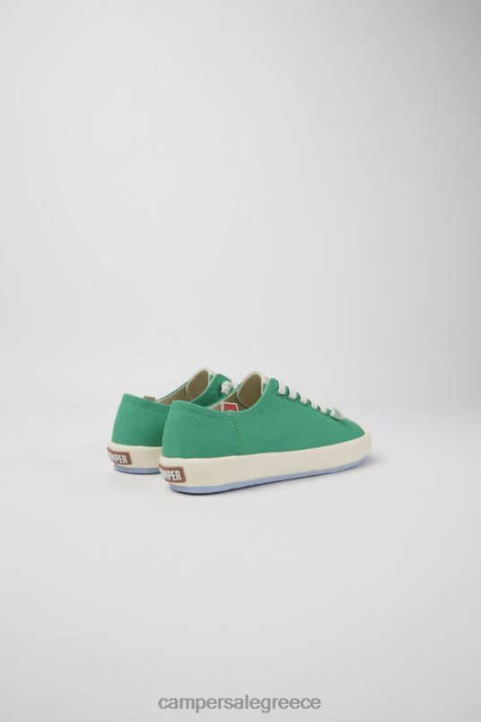 Peu Rambla Green Recycled Cotton Sneakers For Women New Arrivals Camper V20TF156 Green