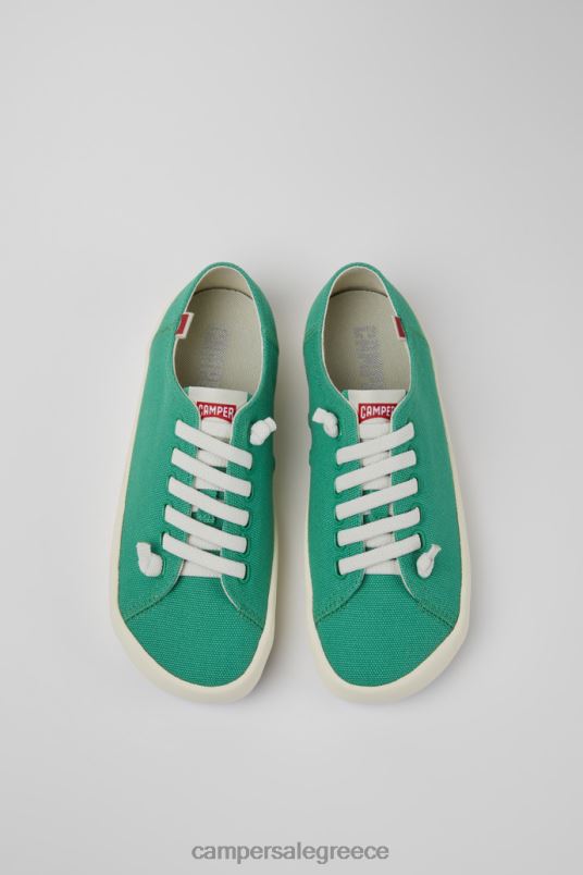 Peu Rambla Green Recycled Cotton Sneakers For Women New Arrivals Camper V20TF156 Green