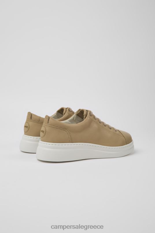 Runner Up Beige Leather Sneakers For Women New Arrivals Camper V20TF179 Beige