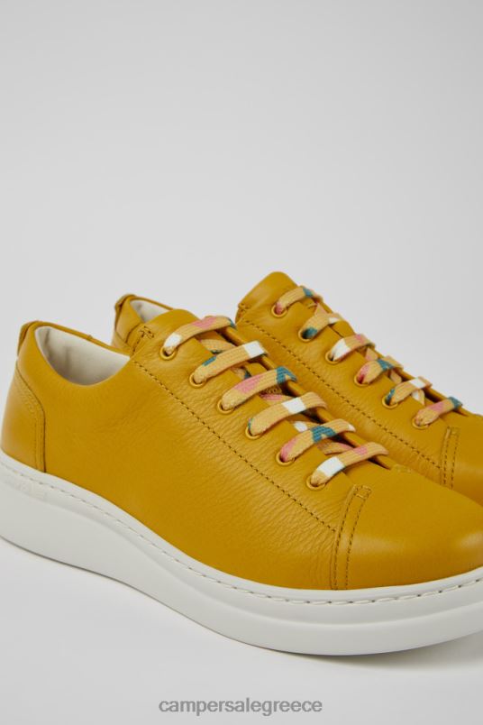 Runner Up Yellow Leather Sneakers For WomenNew Arrivals Camper V20TF176 Yellow